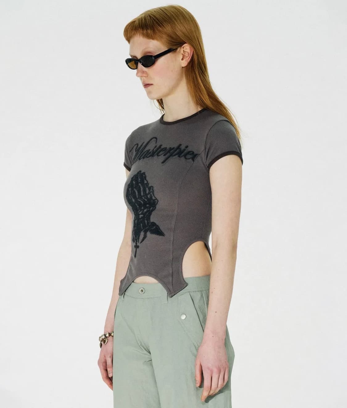 Corset Line Tee Ash Brown 상품이미지3