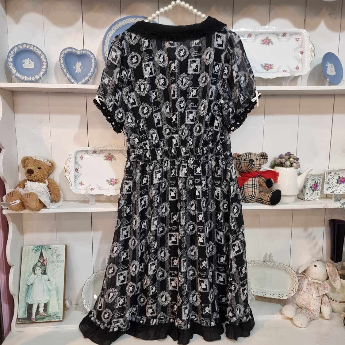 axes femme 블랙 패턴 원피스 상품이미지6