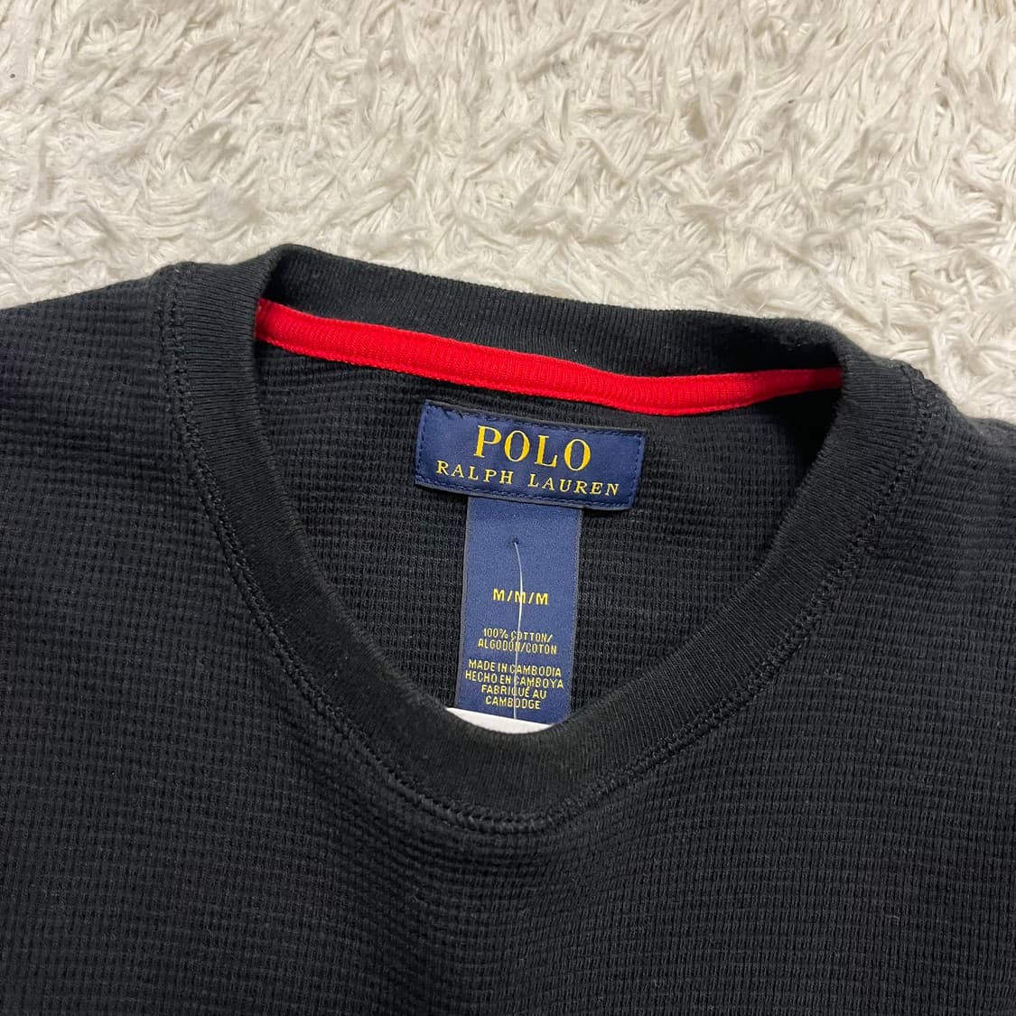 Polo black waffle long sleeves 상품이미지6
