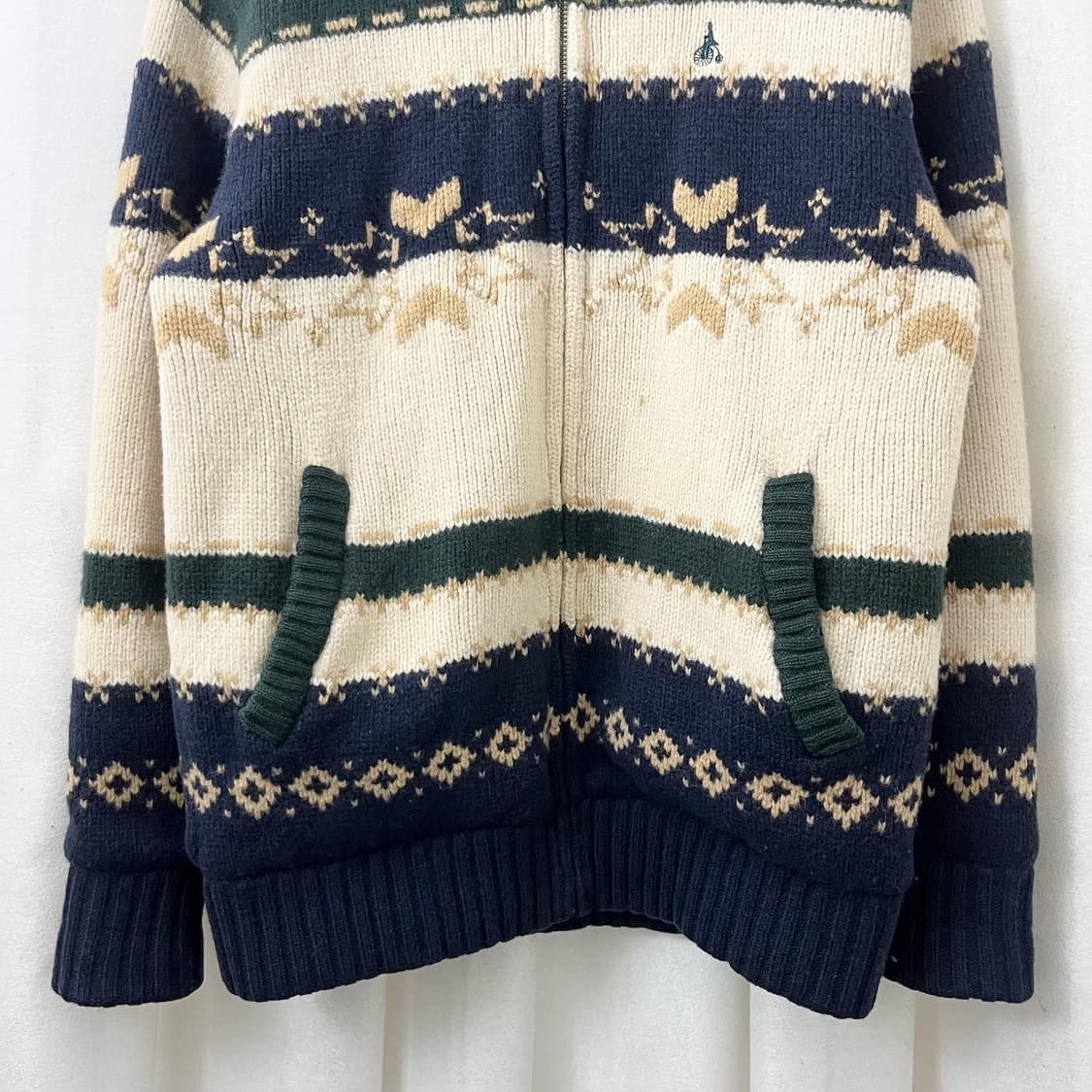 빈폴 멀티컬러 패턴 니트 후드 집업 상품이미지4