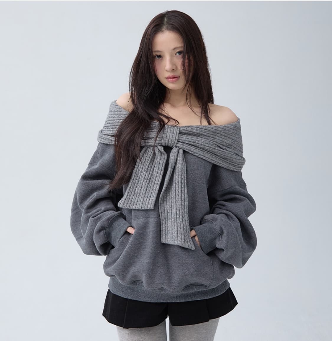 [미개봉] 더티스 투웨이 오프숄더 리본 후드 새상품 상품이미지1