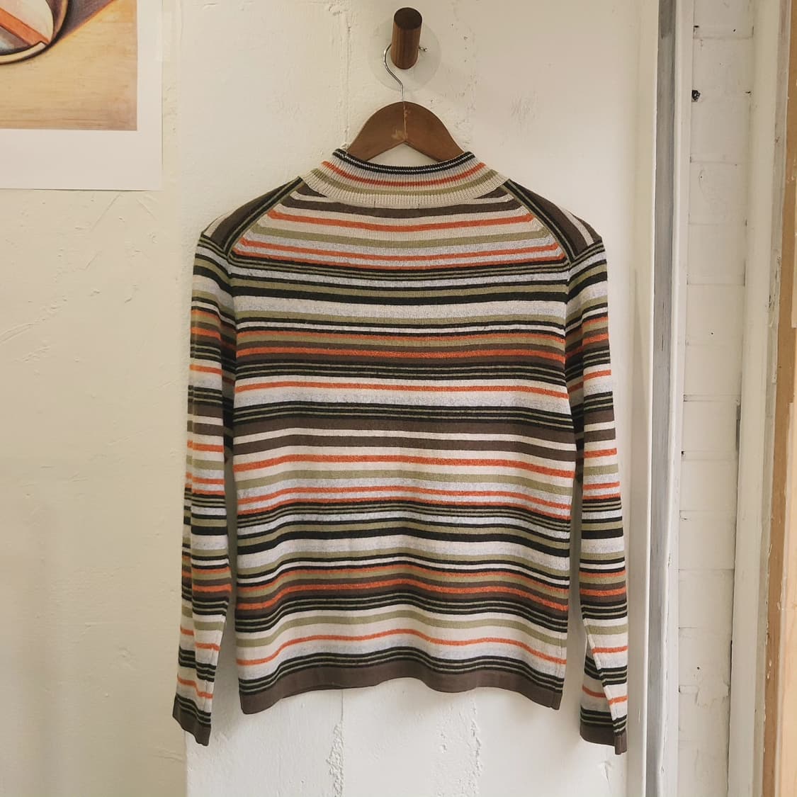 LB 스트라이프 모크넥 니트티 상품이미지6