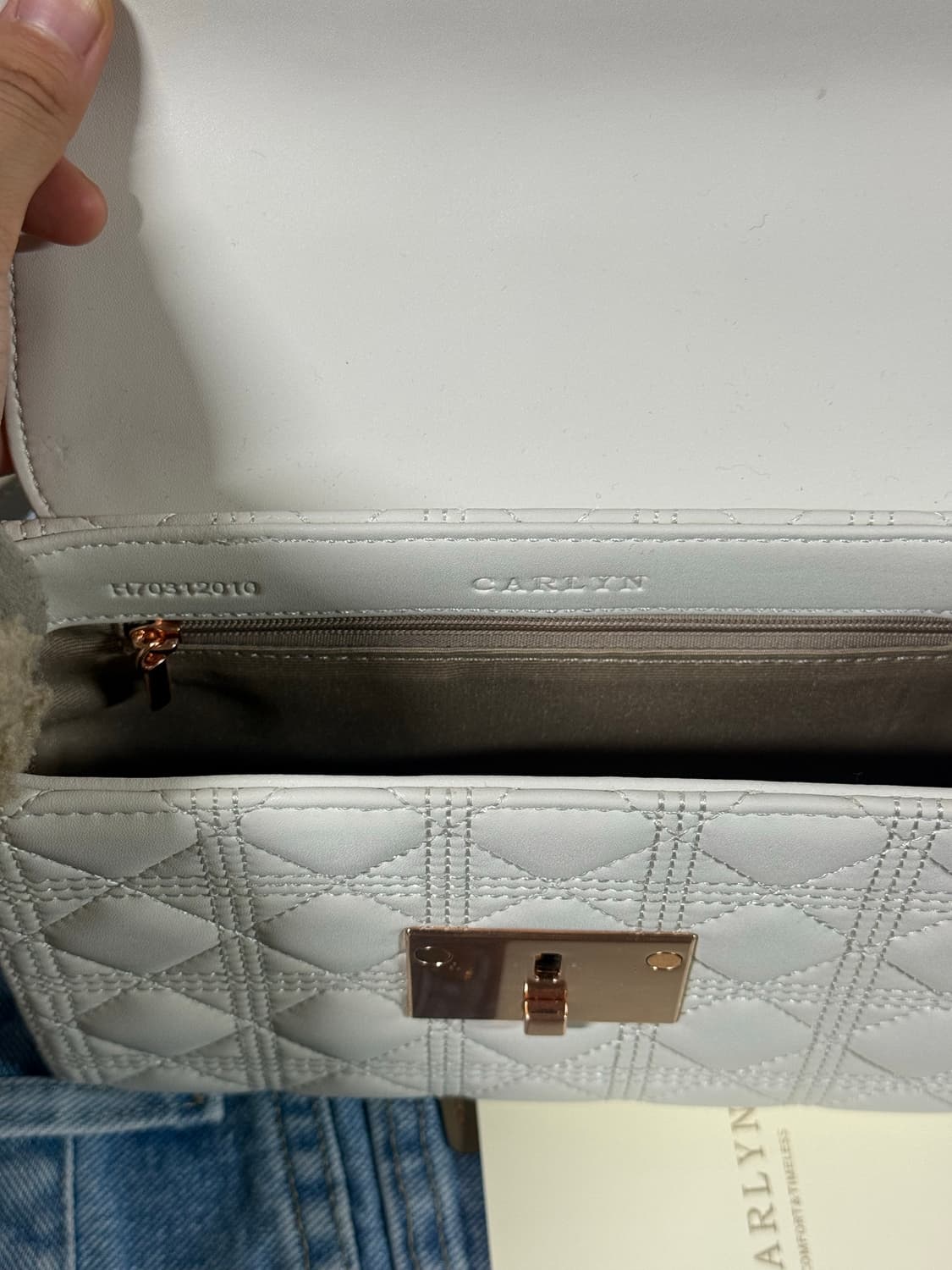 칼린 CARLYN 퀼팅 숄더백 화이트 상품이미지10