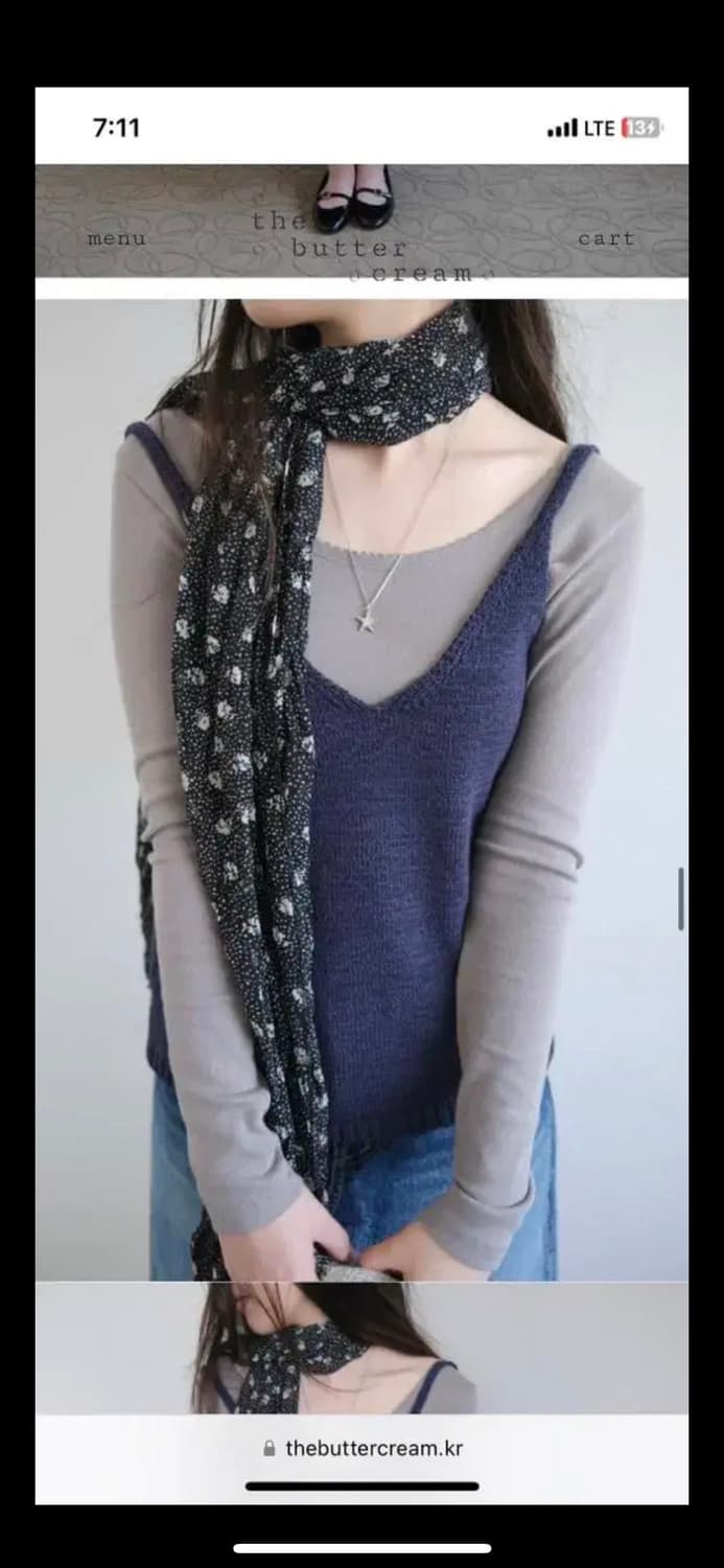 더버터크림 minimal two way knit sleeveless 상품이미지1