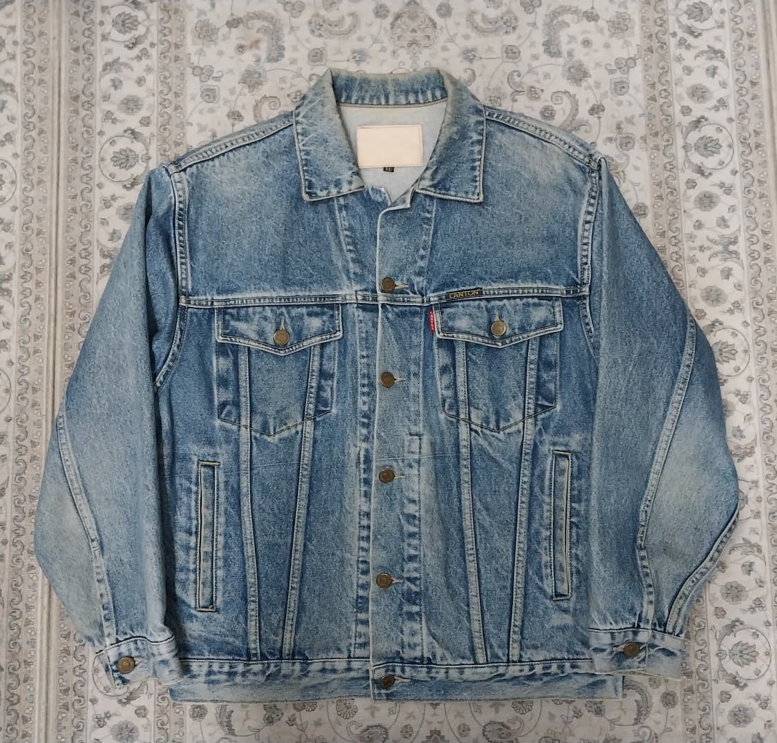 90s 일본 CANTON 데님 청자켓 LL 상품이미지1