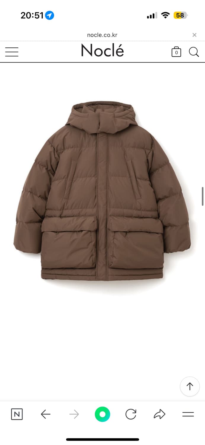 새상품 정가53만원 노클 패딩 브라운 상품이미지8