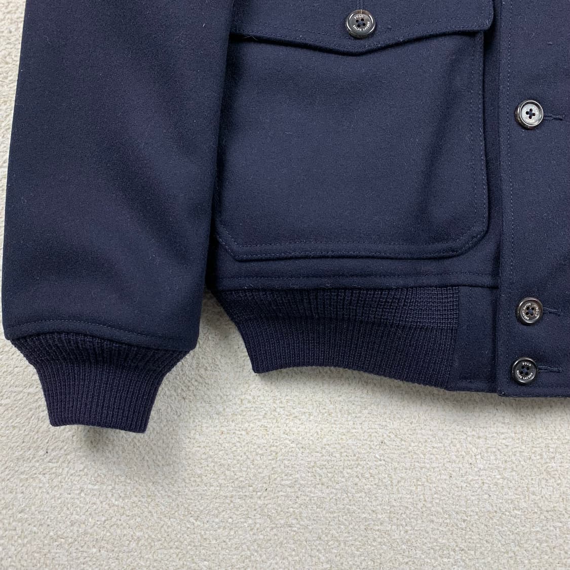 폴로 랄프로렌 멜튼울 A-1 유틸리티 자켓 네이비 상품이미지4