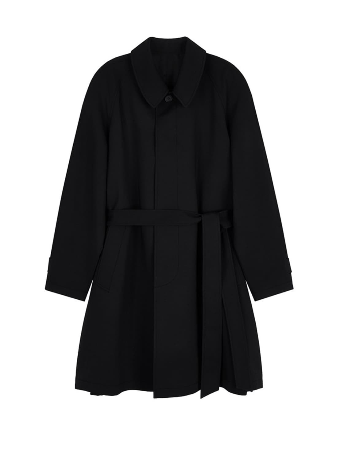 리포스 Repos 하프 오버 싱글 트렌치 코트 블랙 상품이미지6