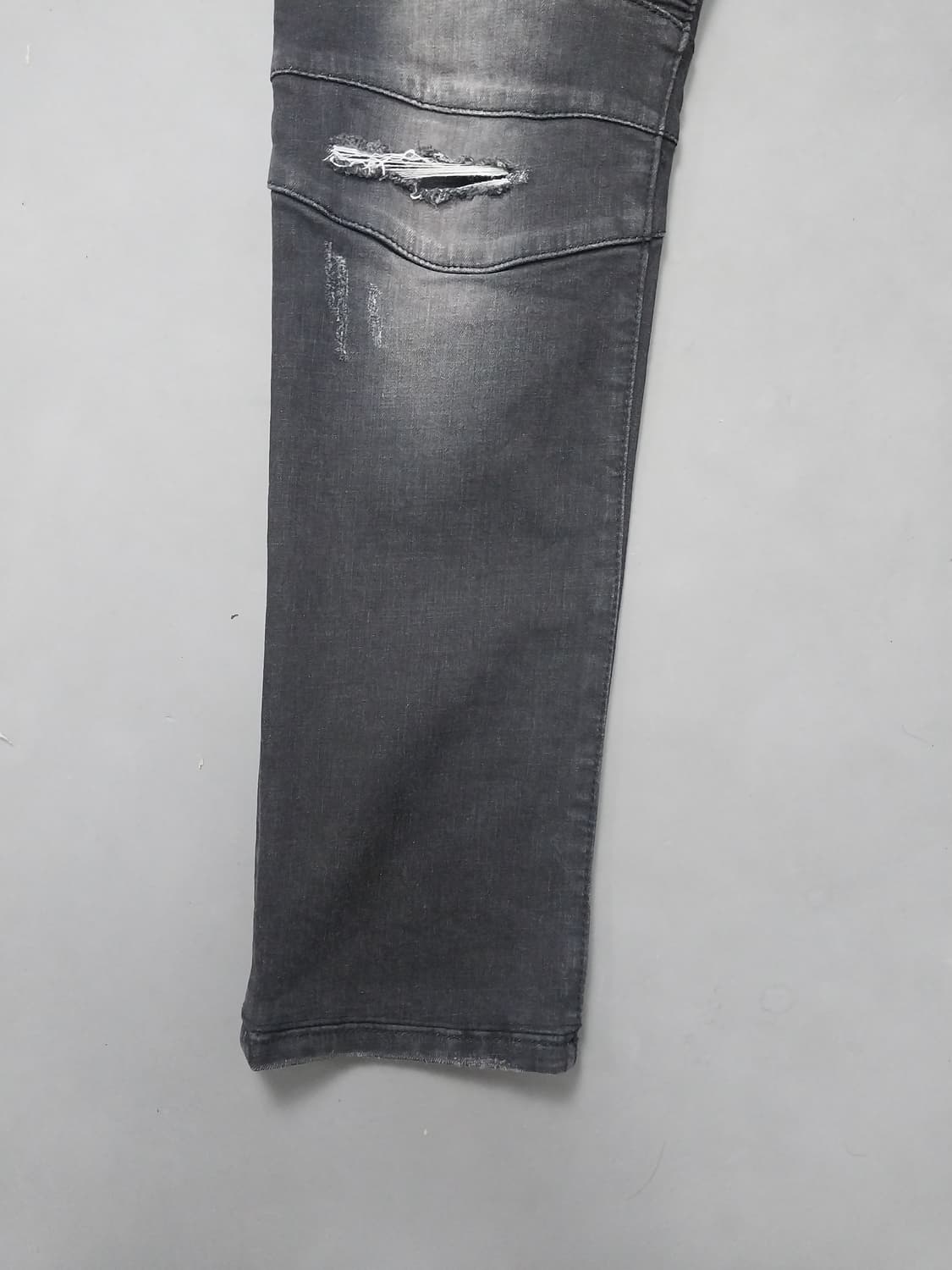 [34] 발망 블랙 워싱 디스덧댐 바이커진 청바지 상품이미지3