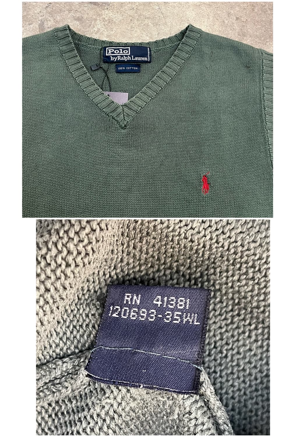 폴로 랄프로렌 니트 베스트 카키 #csz3724 상품이미지3