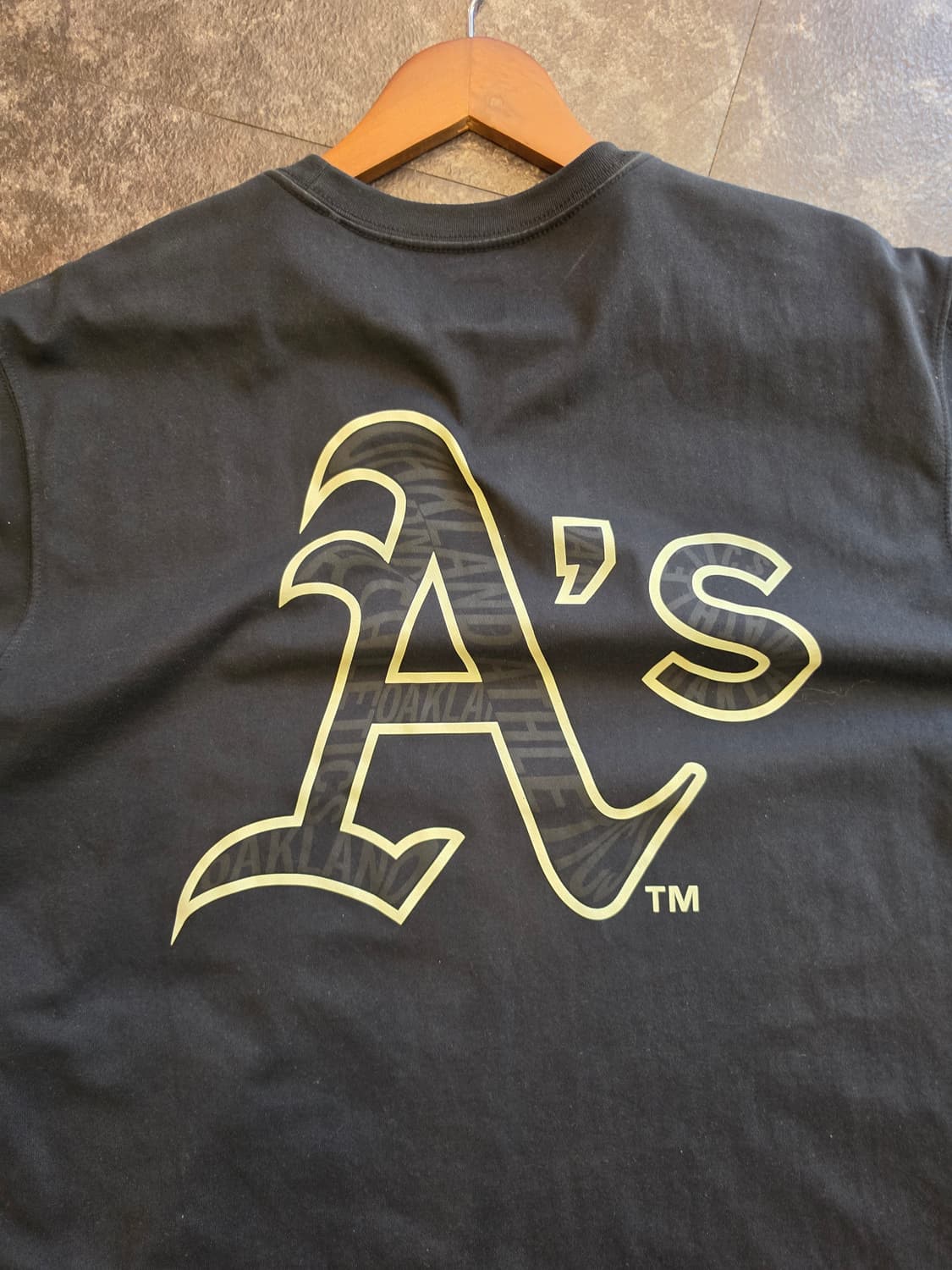 뉴에라] MLB 베이직 오클랜드 애슬레틱스 티셔츠 블랙 상품이미지8