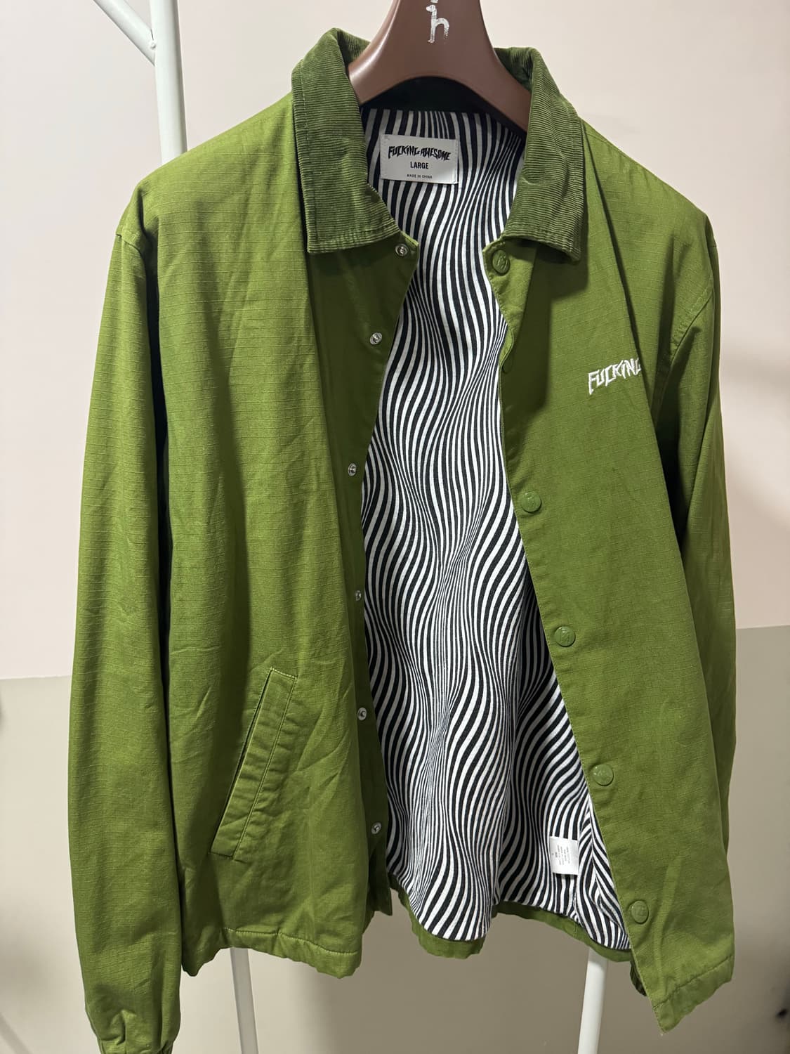 퍼킹어썸 립스탑 코치자켓 올리브 상품이미지3