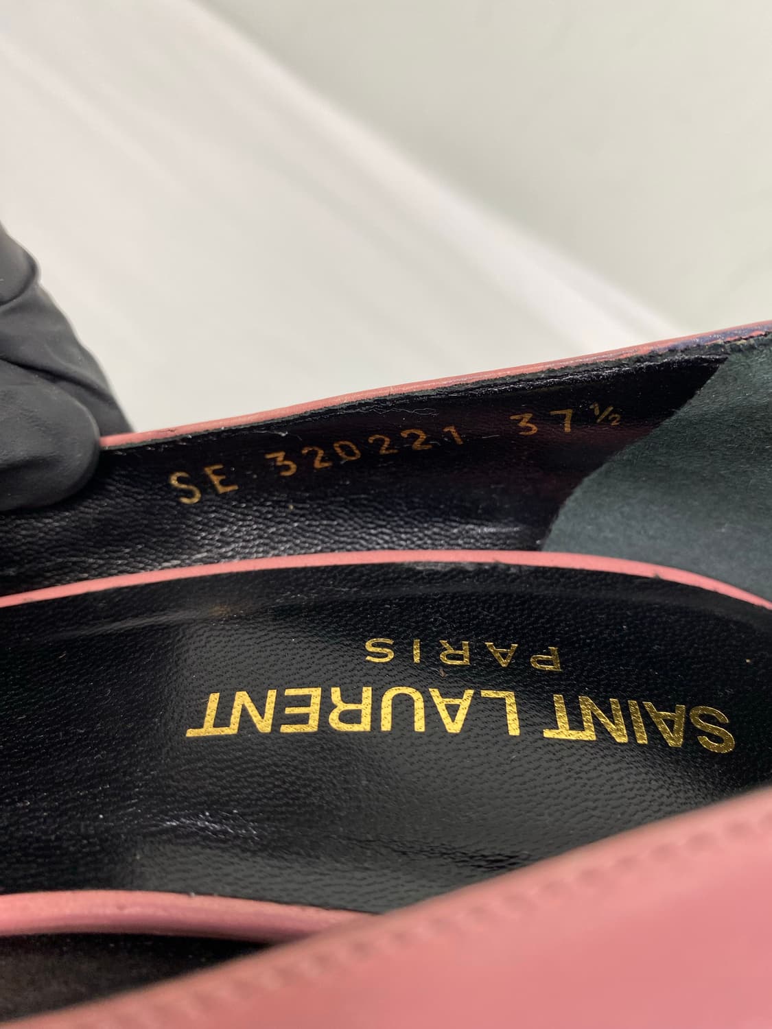 생로랑 핑크 레더 펌프스 힐 37 1/2  상품이미지4