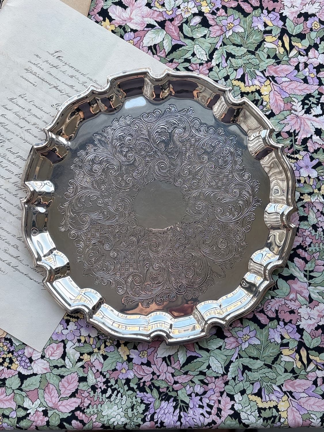 미국 빈티지 Sherwood Silverplate tray 상품이미지2