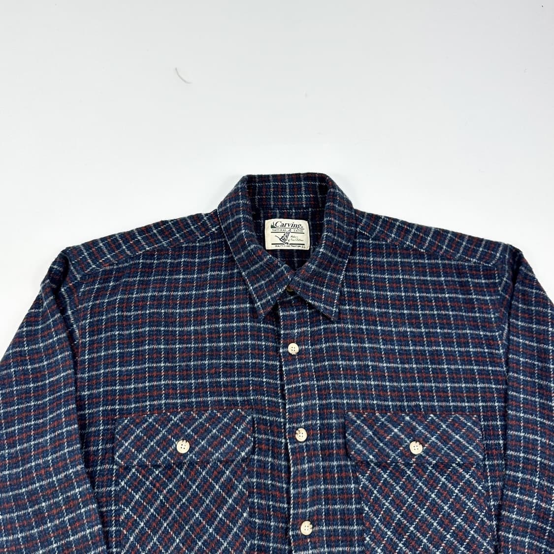 VTG 빈티지 재팬 포켓 울 체크셔츠 (XXL) 상품이미지1