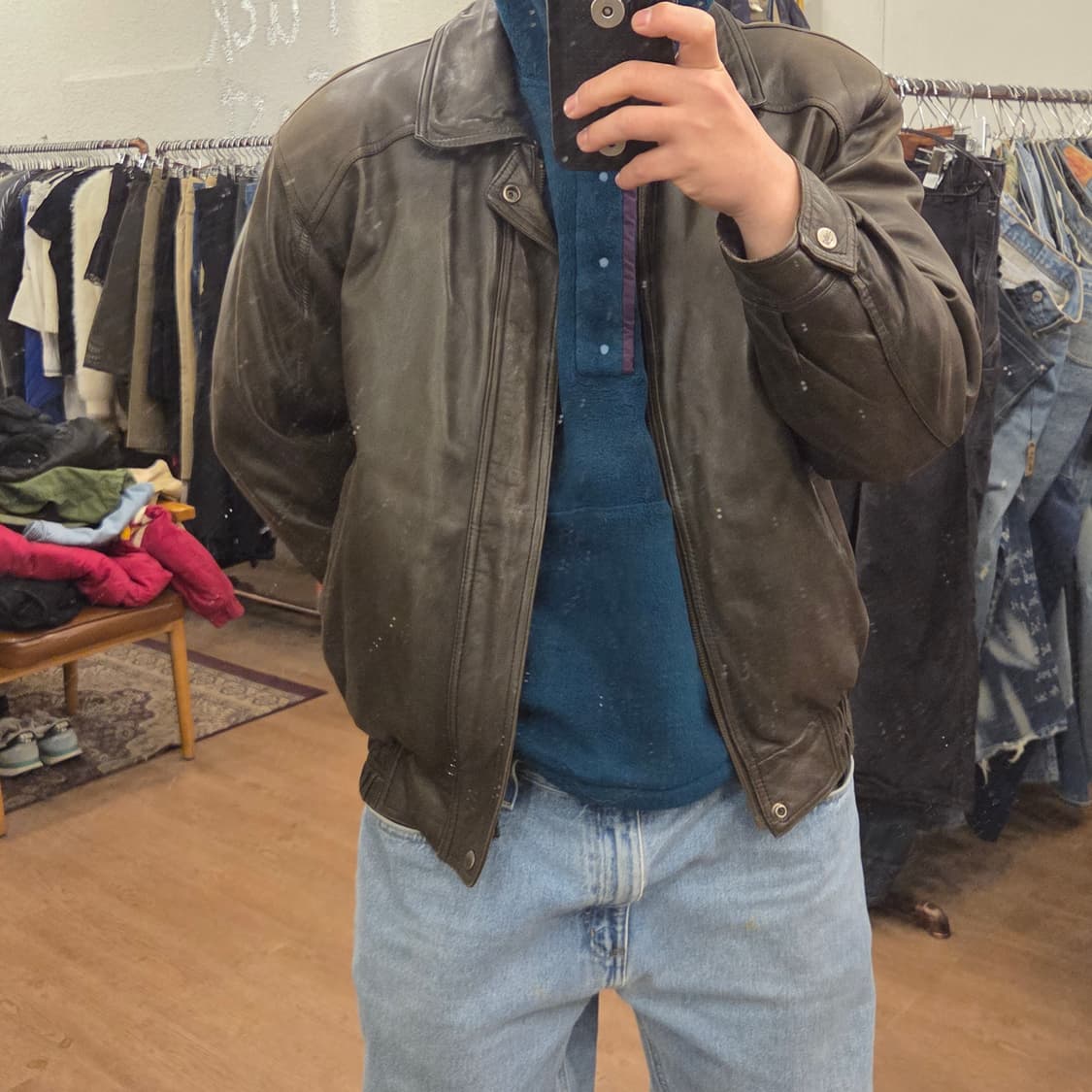 90s 라코스테 양가죽 자켓 a2 스타일 자켓 상품이미지7