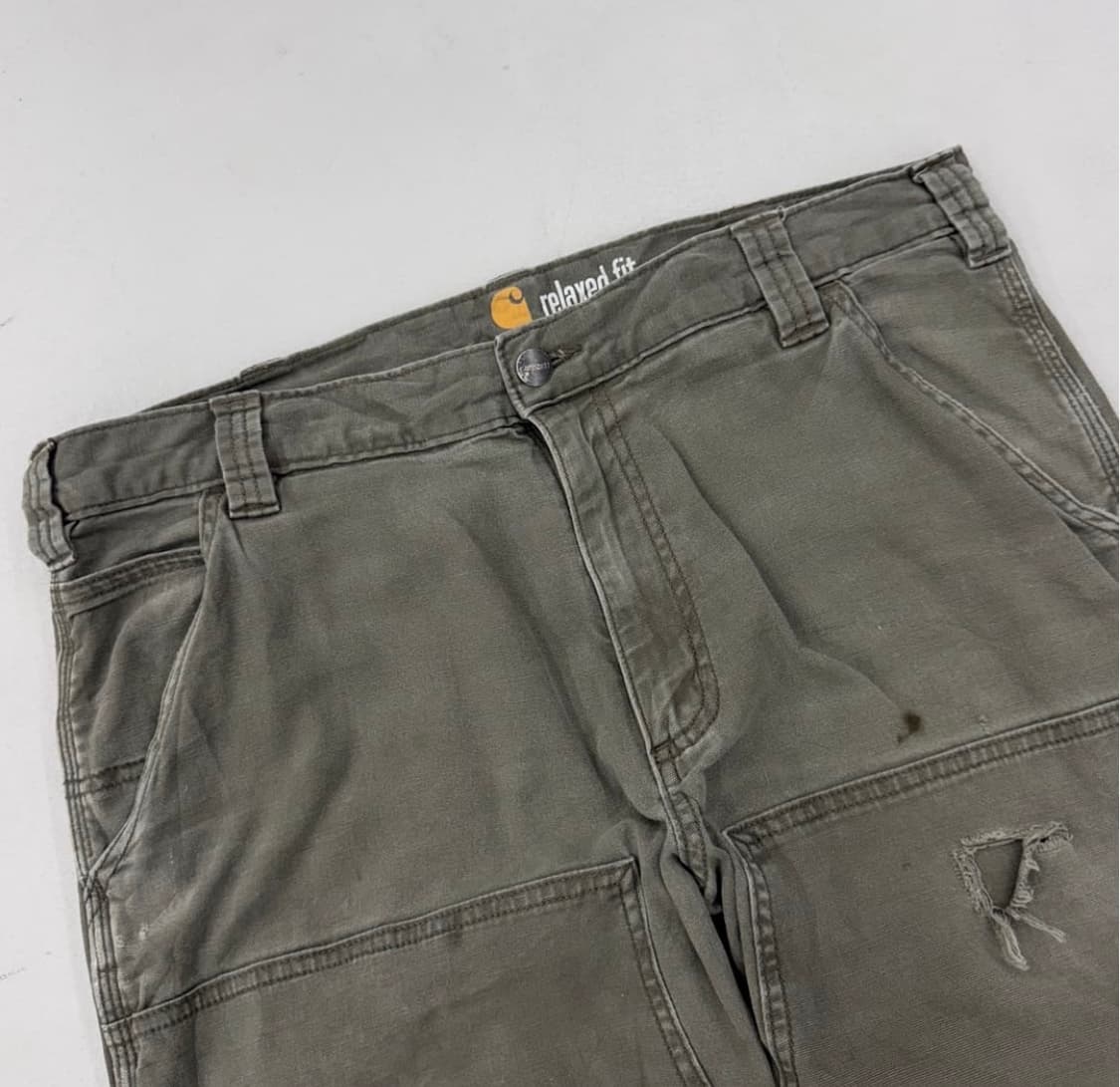 칼하트 OG 모스그린 워크 더블니 상품이미지5