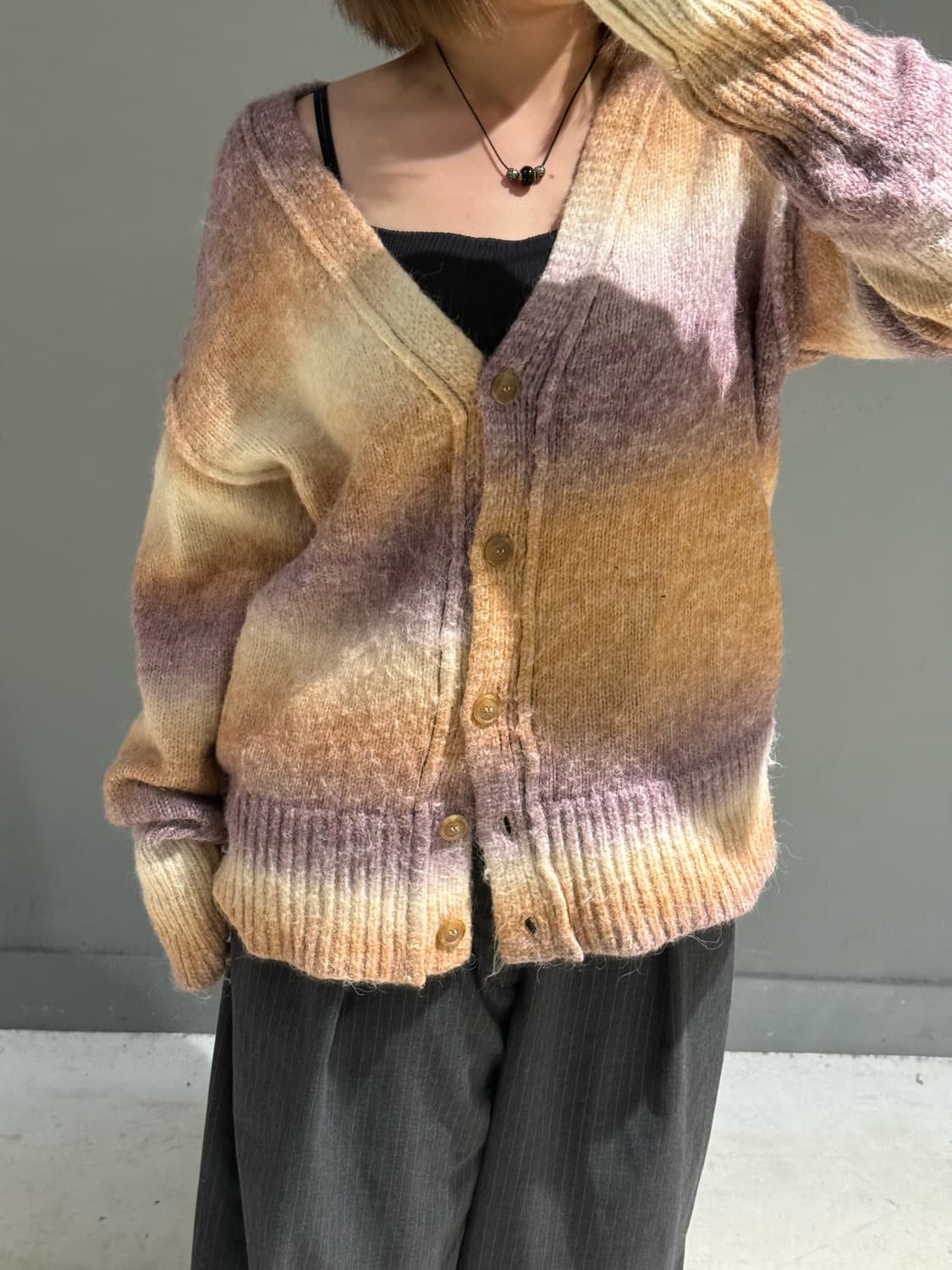 Ungrid gradation detail knit cardigan  상품이미지2