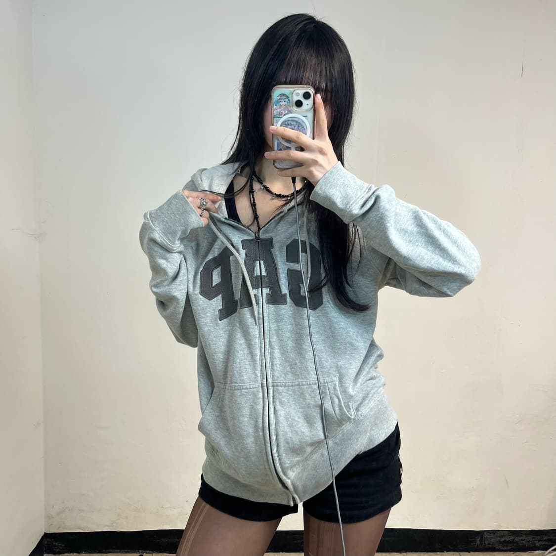 GAP grey hoodie zip-up 상품이미지2