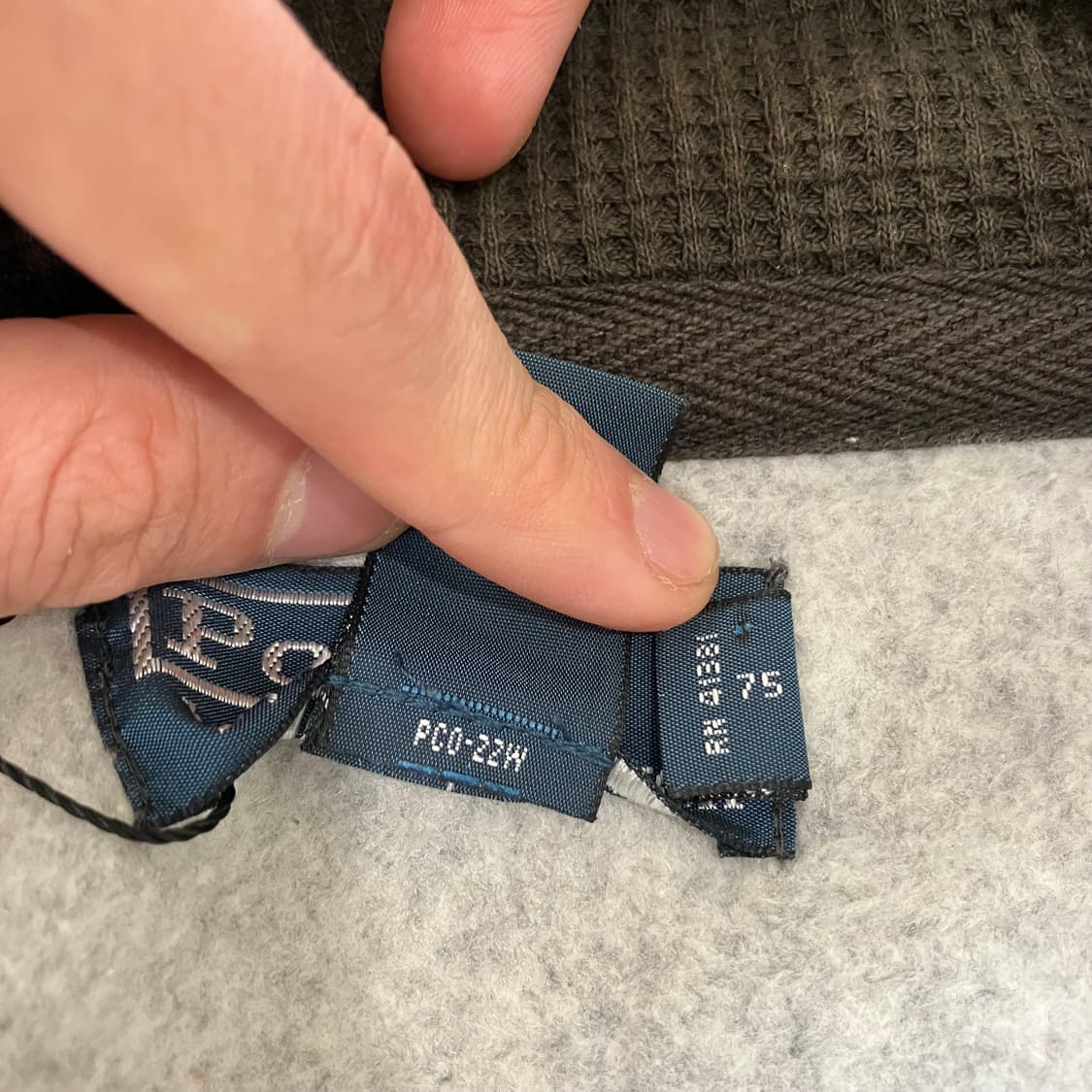 118 폴로 와플 후드집업 상품이미지3