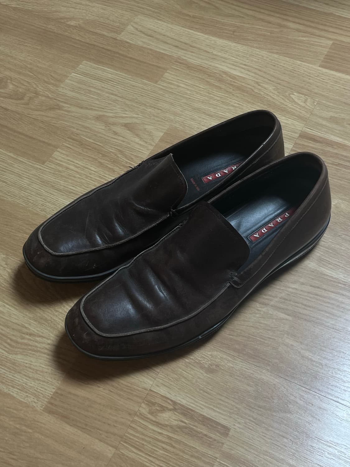 프라다 00s 다크 브라운 로퍼 상품이미지2