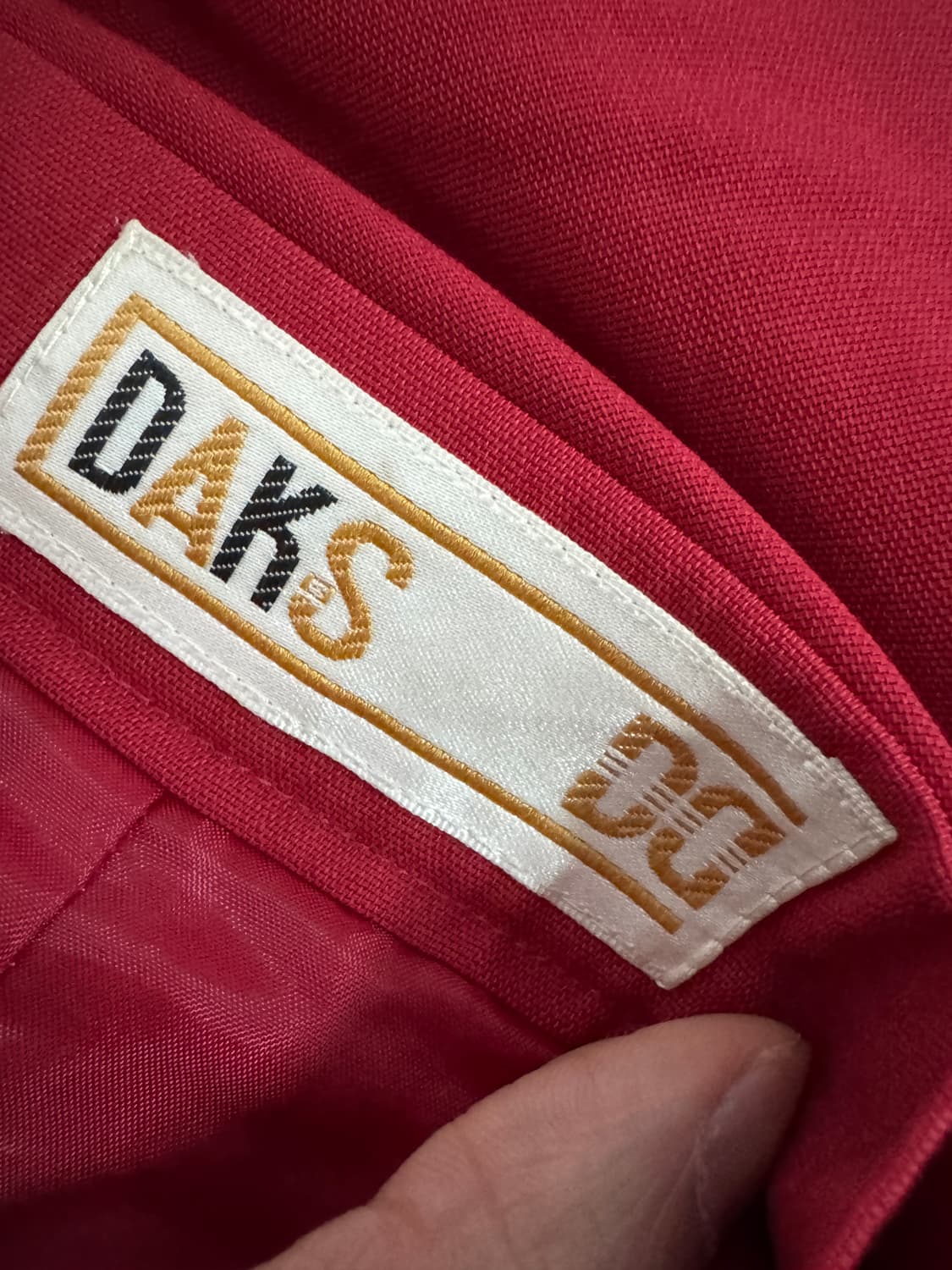 여성 닥스 Daks 체크 스커트 치마 반바지 레드 29.9인치 상품이미지4