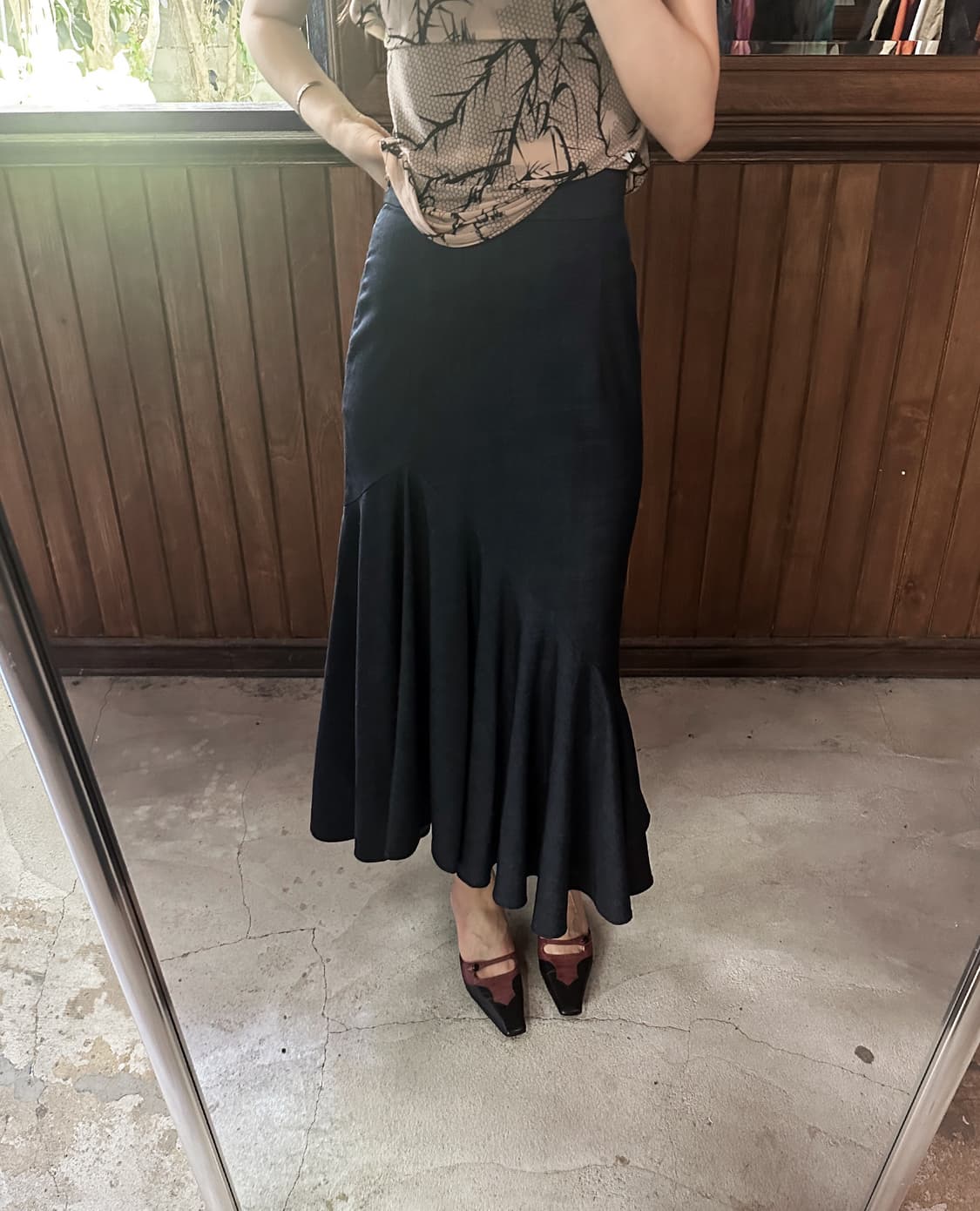 FRAY I.D navy mermaid skirt 상품이미지4