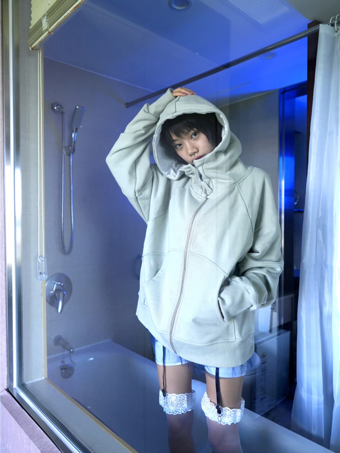 EGGSHELL HOODIE JK IN SAGE GREEN 상품이미지1