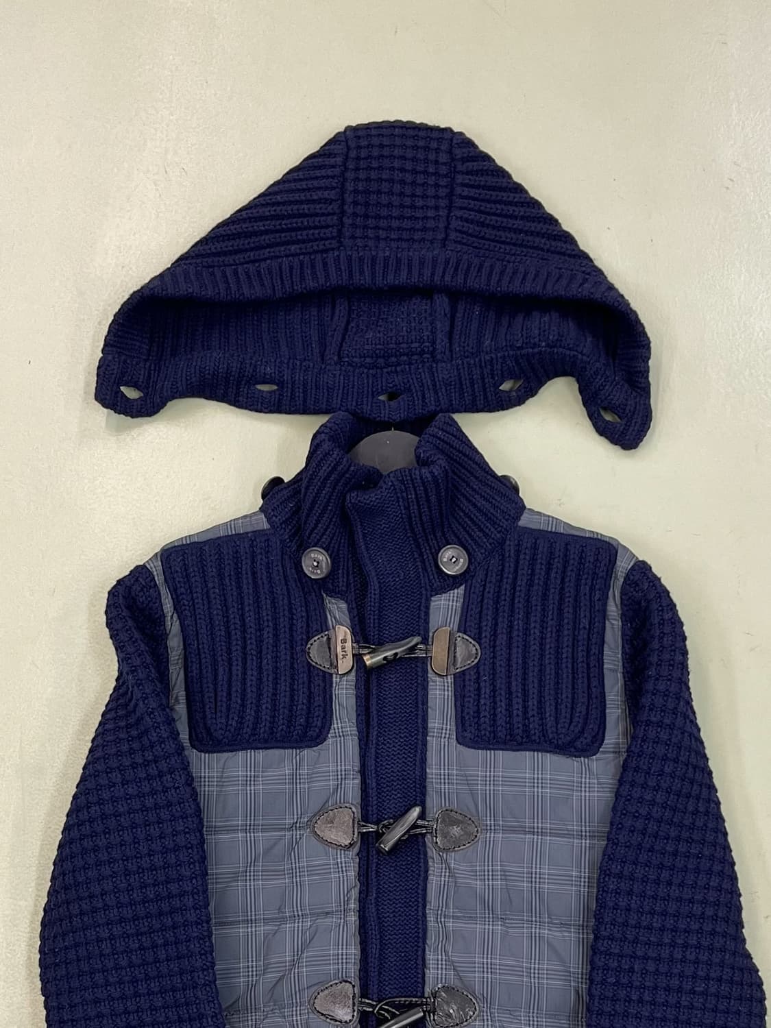 바크 이태리 패디드 니트 더플 후드 코트 상품이미지4