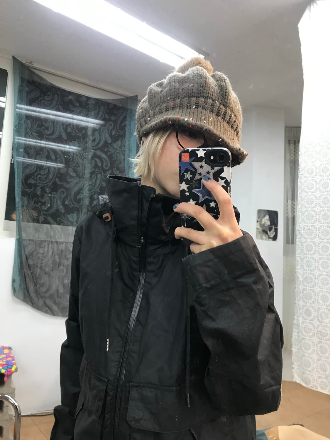 빈티지 니트 방울모자  상품이미지2