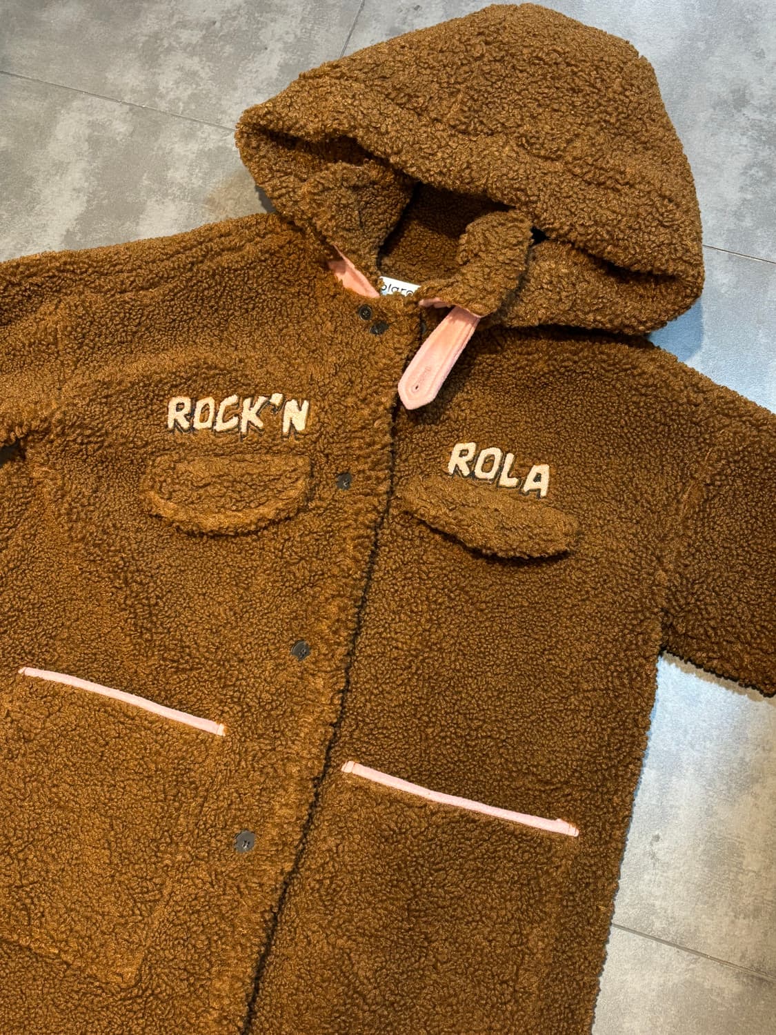 로라로라rolarola 뽀글이 부클 후드 롱 코트 상품이미지6