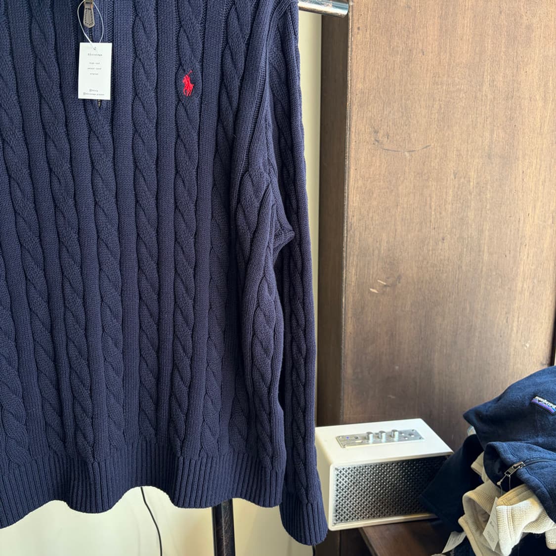 16602 - 폴로 랄프로렌 네이비 케이블 반집업 니트 상품이미지4