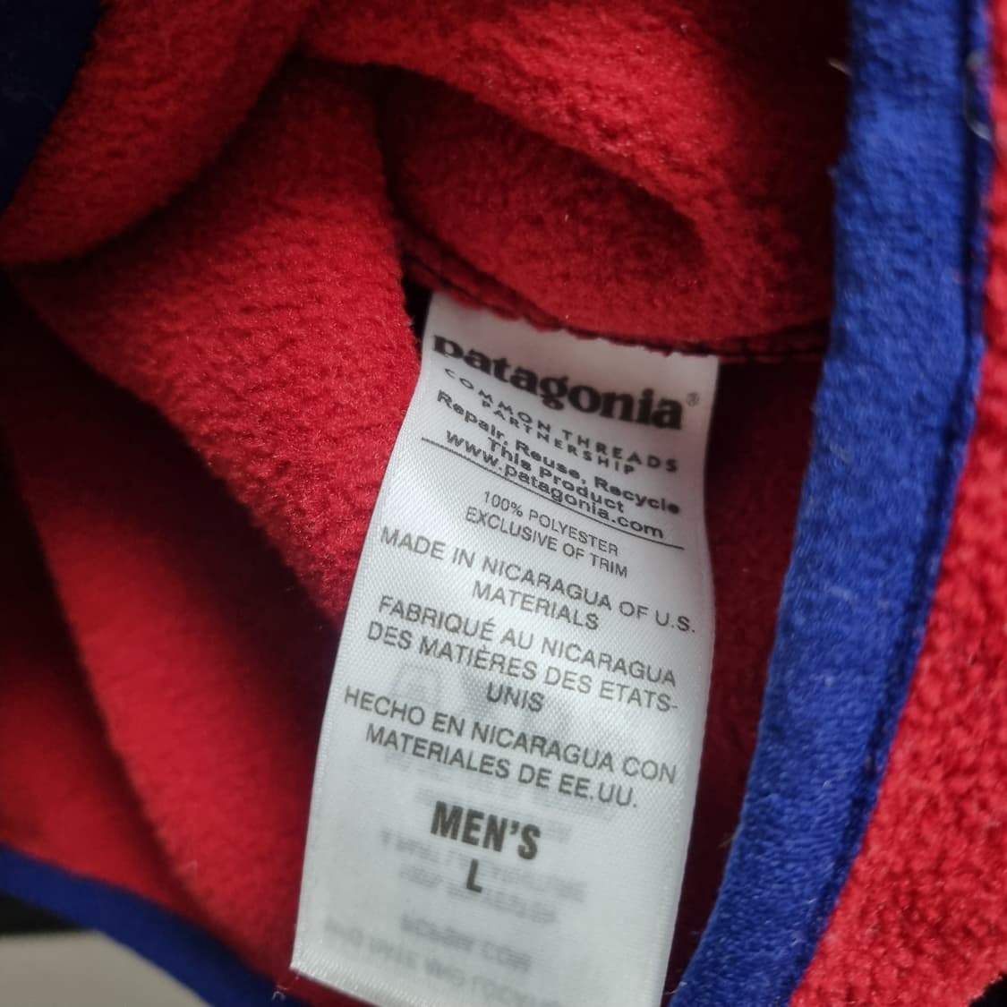 파타고니아 신칠라 레드네이비 L 상품이미지2