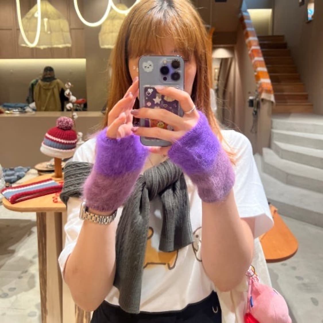 캐피탈 모헤어 니트 글러브 상품이미지3