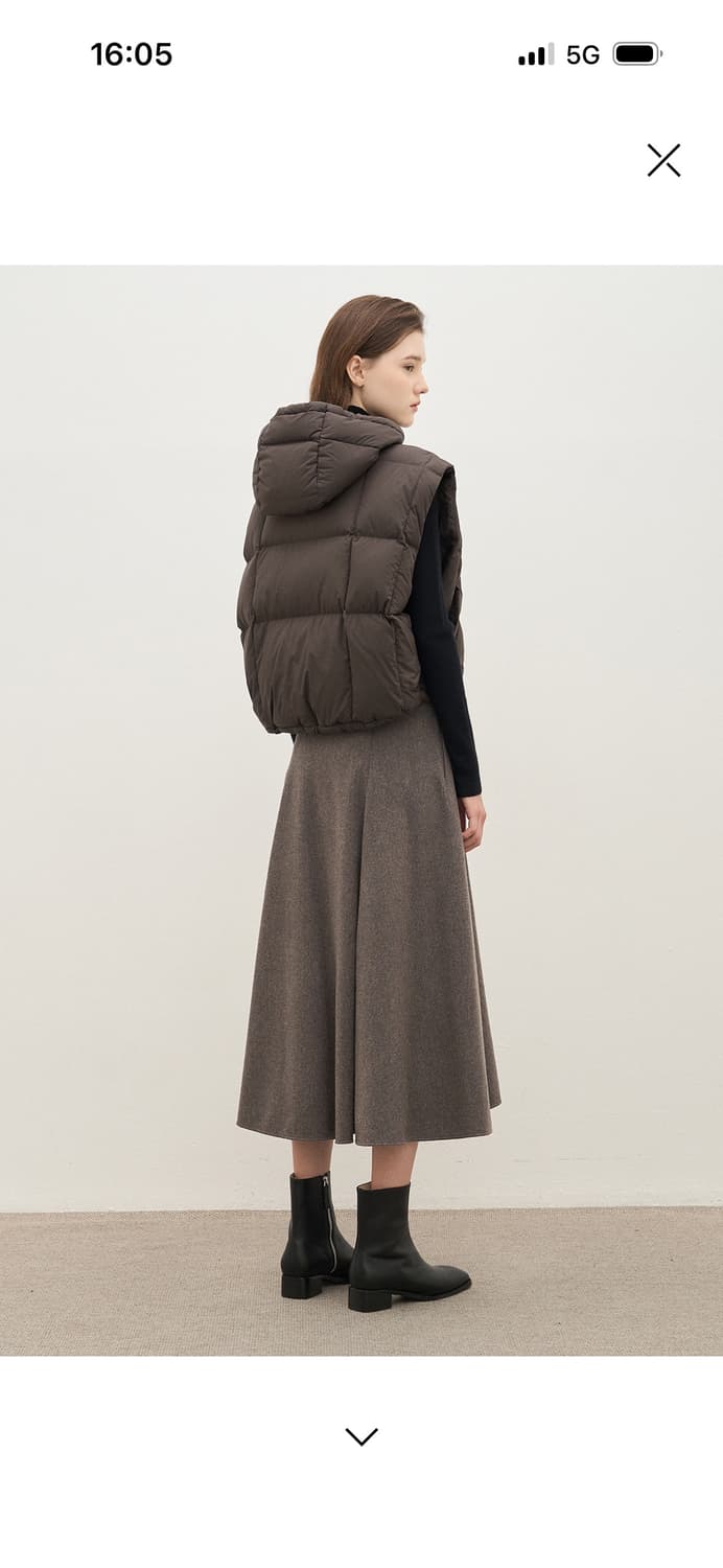 새상품) 더캐시미어 밴딩캐시미어블렌드 스커트  상품이미지7