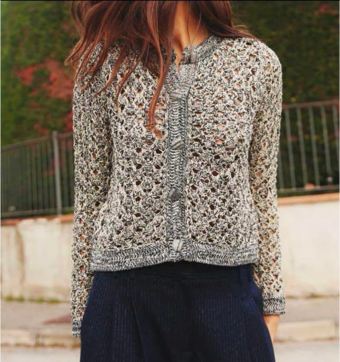 자라(Zara) 믹스 펄 트위드 가디건 자켓 M size 상품이미지2