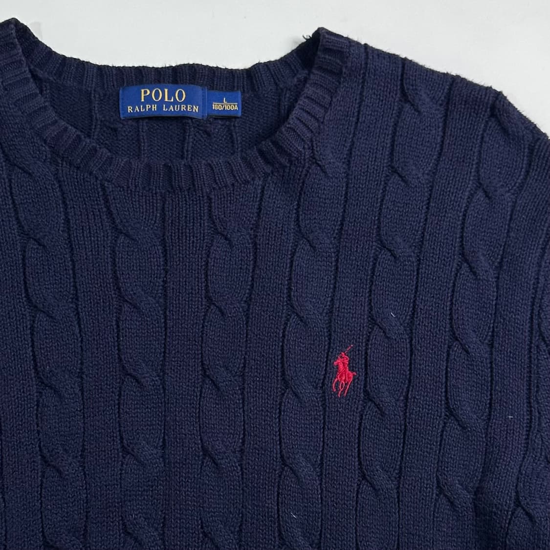 폴로 랄프로렌 네이비 케이블 니트 상품이미지4
