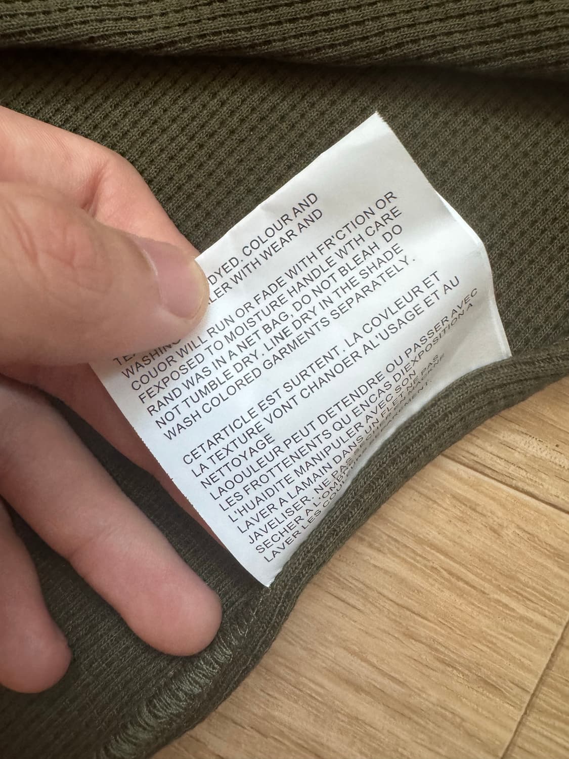 꼼데가르송 옴므 백로고 자수 와플 롱슬리브 (M) 상품이미지3