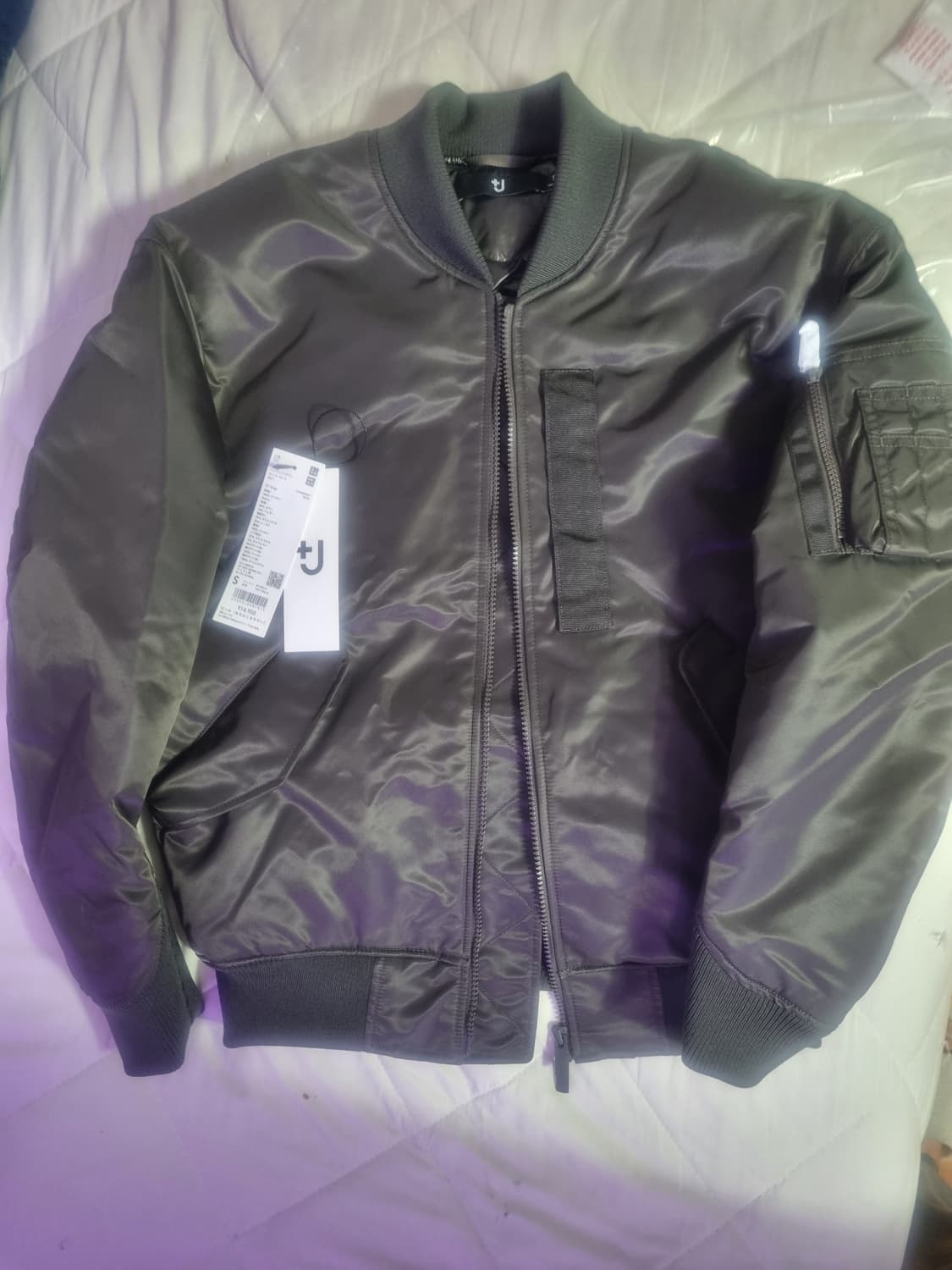 유니클로 +J 질샌더 ma-1 마원 패딩 카키 s사이즈 팝니다 상품이미지2