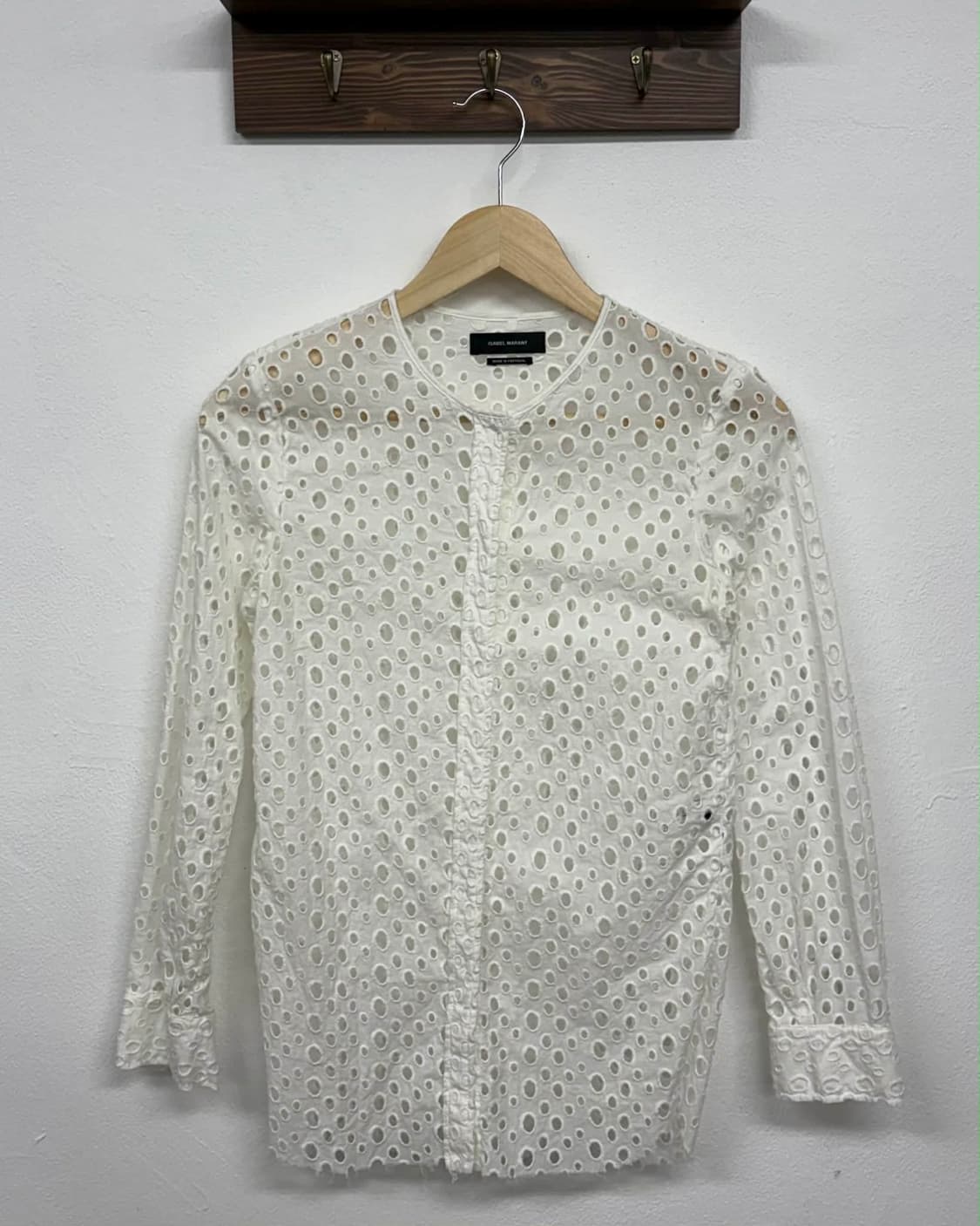 [36] 이자벨마랑 펀칭 블라우스 코튼 셔츠 상품이미지1