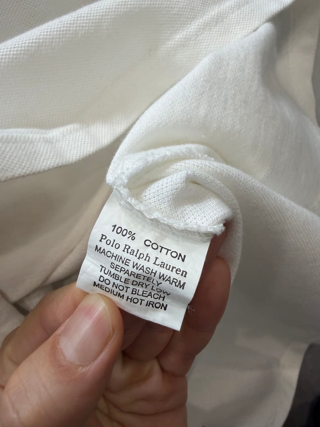 폴로 랄프로렌 빅포니 크레스트 로고 화이트 반팔 카라티 XL 상품이미지10