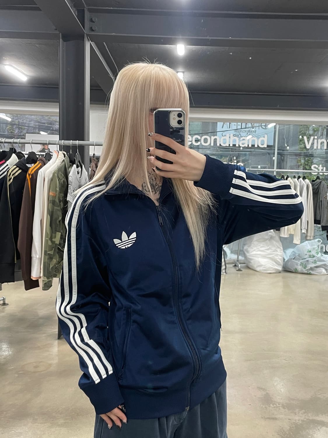 아디다스 파이어버드 트랙탑 져지 집업 네이비 상품이미지1