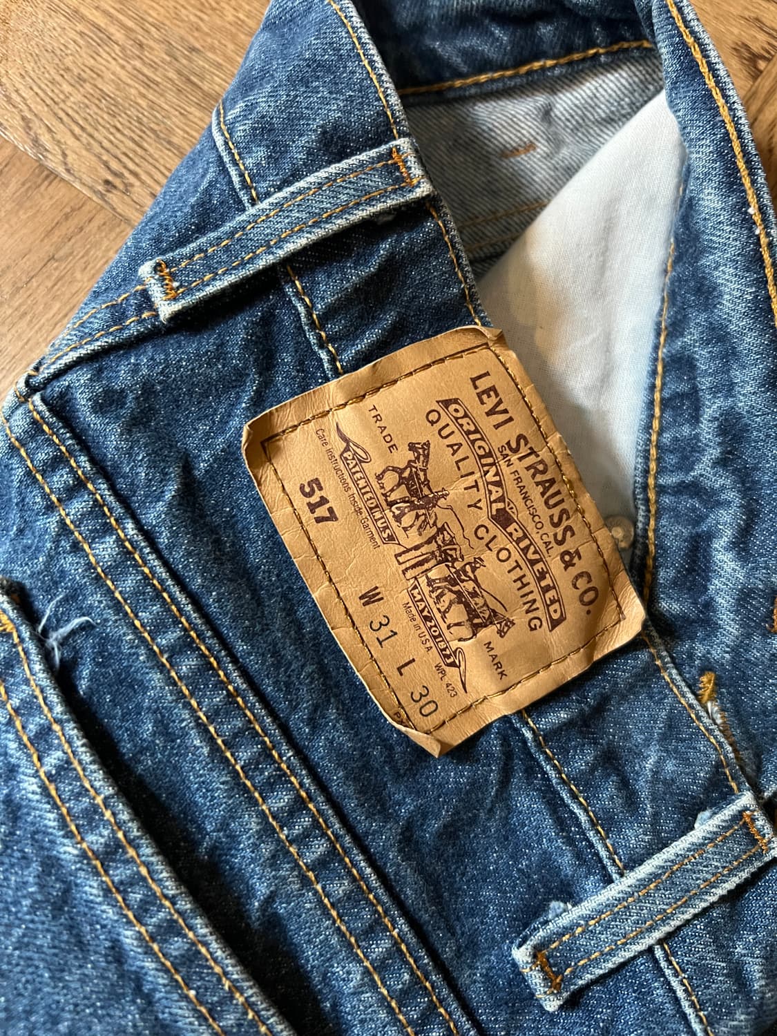 [31]90's 리바이스 517 오렌지탭 Made in USA 플레어진 상품이미지5