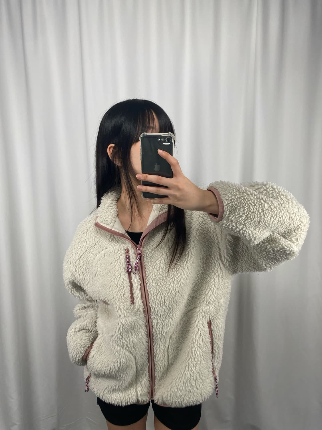 노스페이스 아이보리 플리스 후리스 집업 자켓 상품이미지1