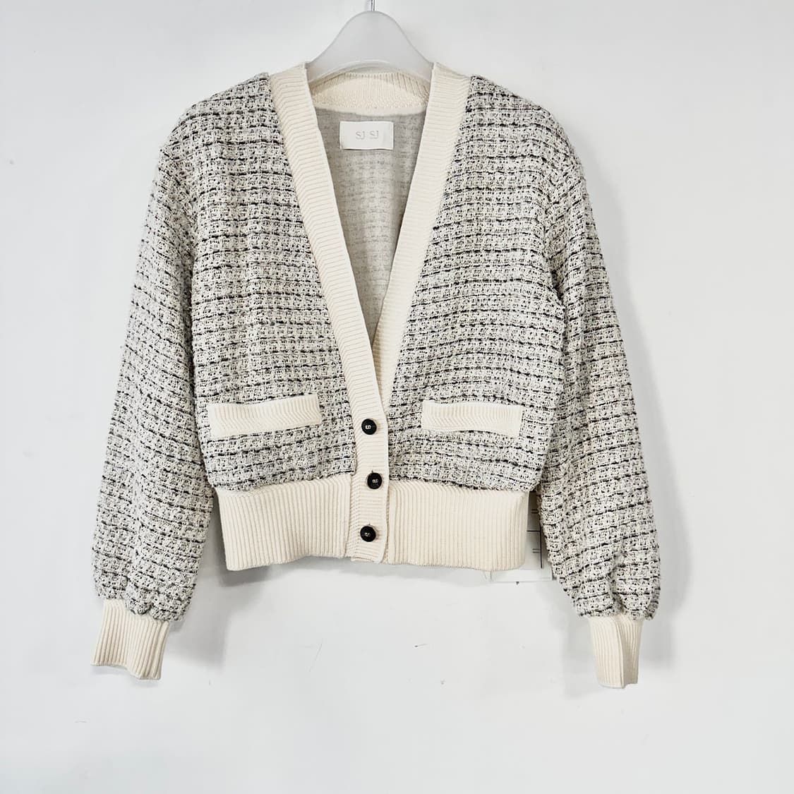 SJSJ 22 트위드 니트 가디건 상품이미지1