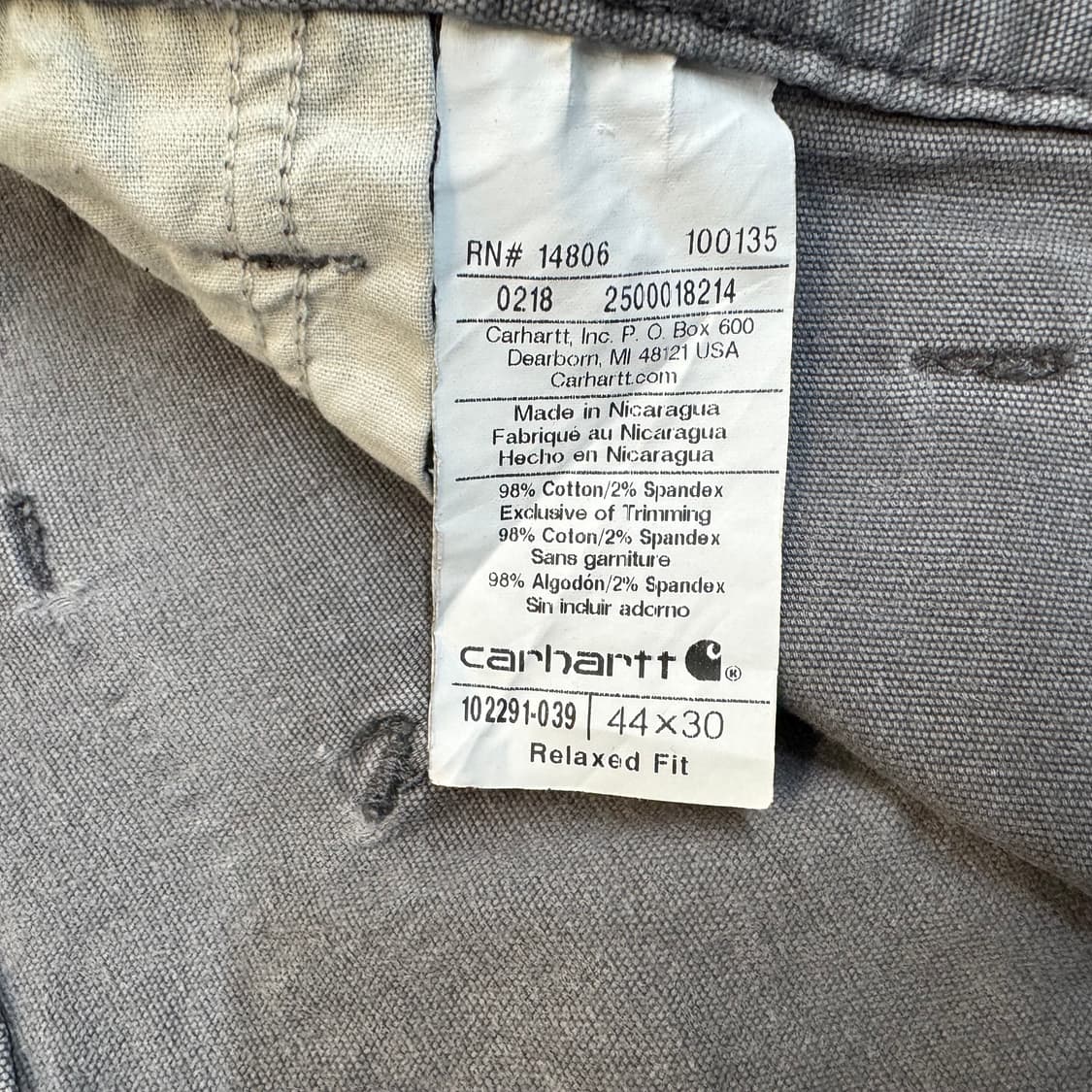 칼하트 빈티지 카펜터 워크 팬츠 (44)   상품이미지8