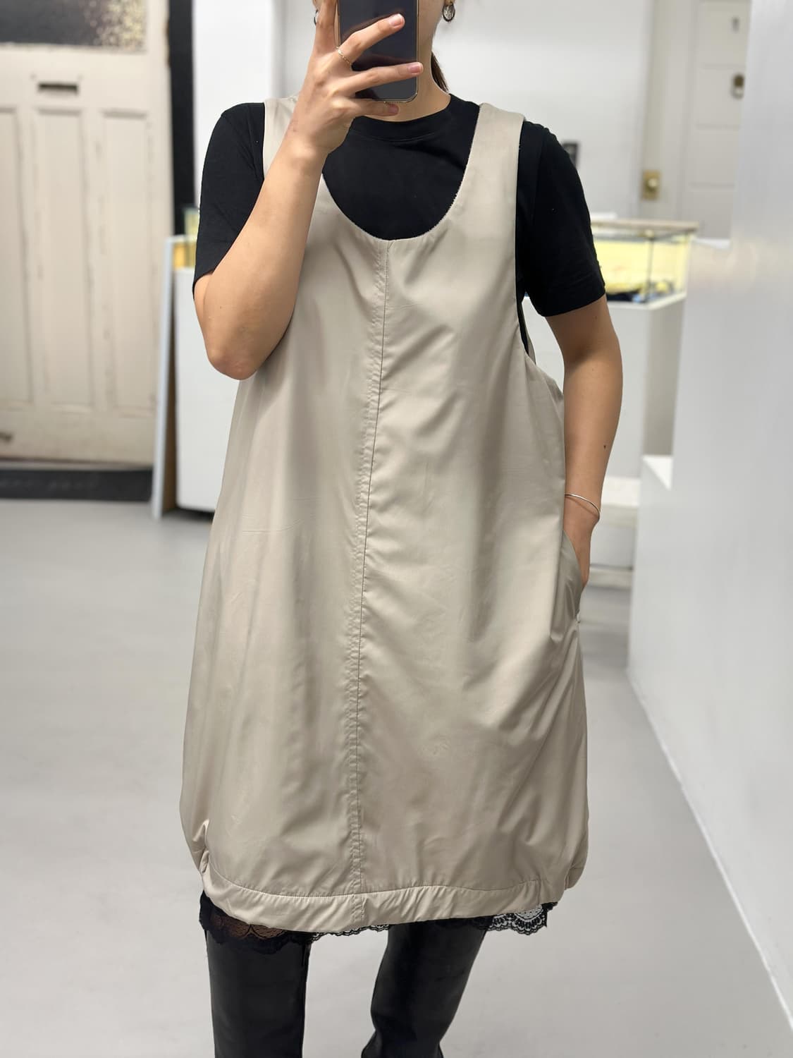 요지야마모토 나일론 플리스 원피스 상품이미지2