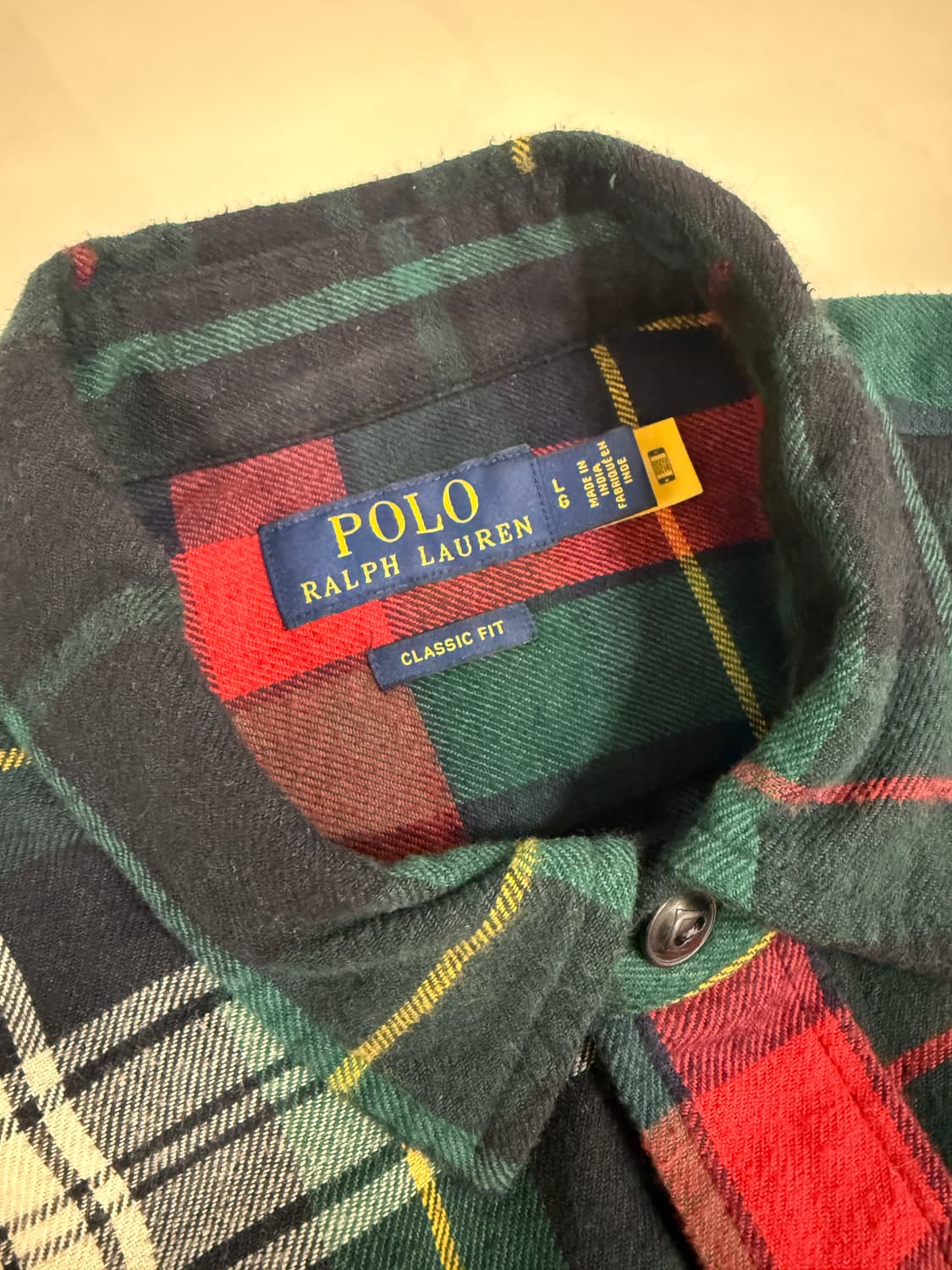 폴로랄프로렌 패치워크 체크 셔츠 L(105) 상품이미지3