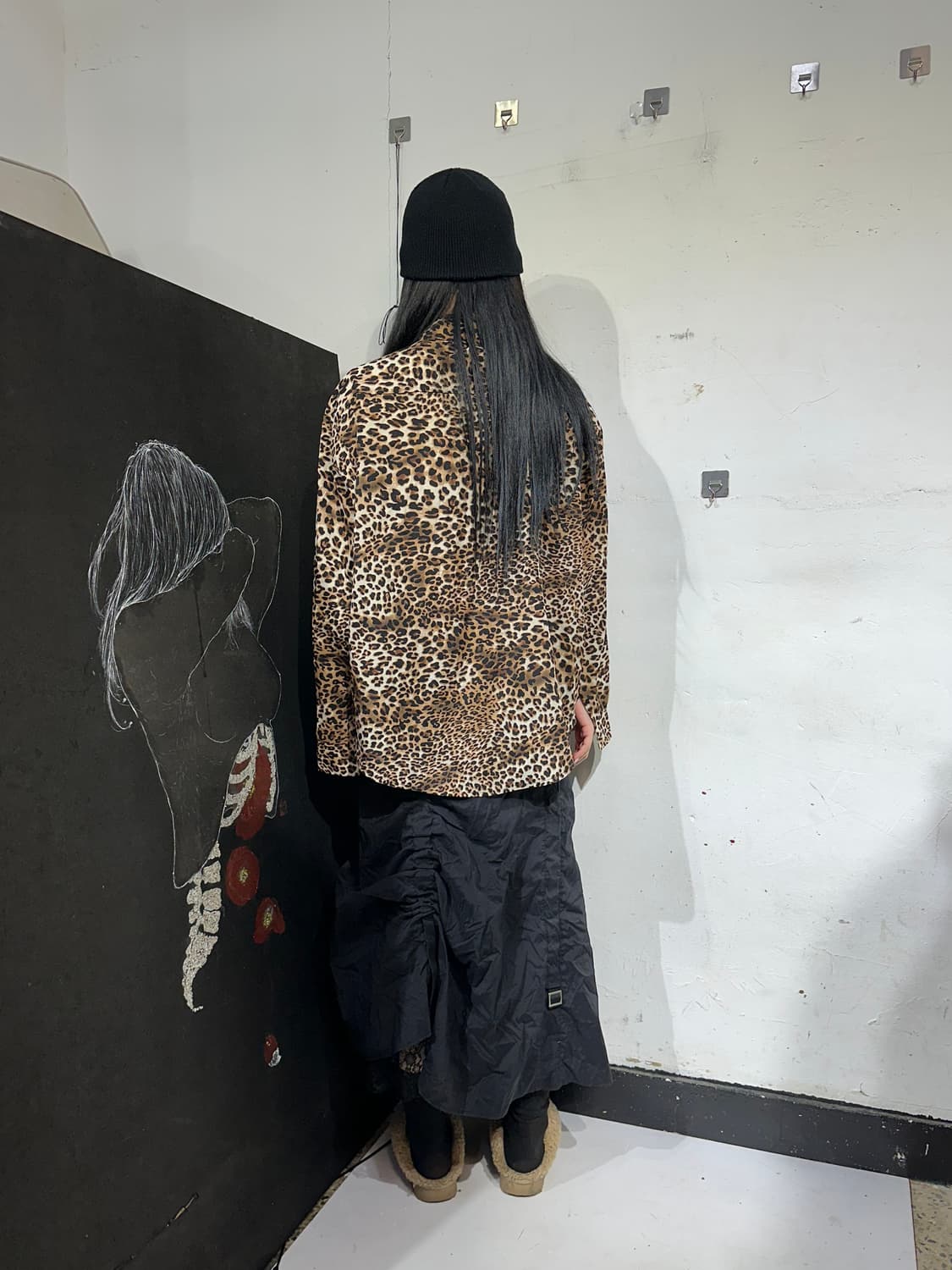 Jpn 일본빈티지 레오파드 호피 오버핏 셔츠 자켓 L  상품이미지4