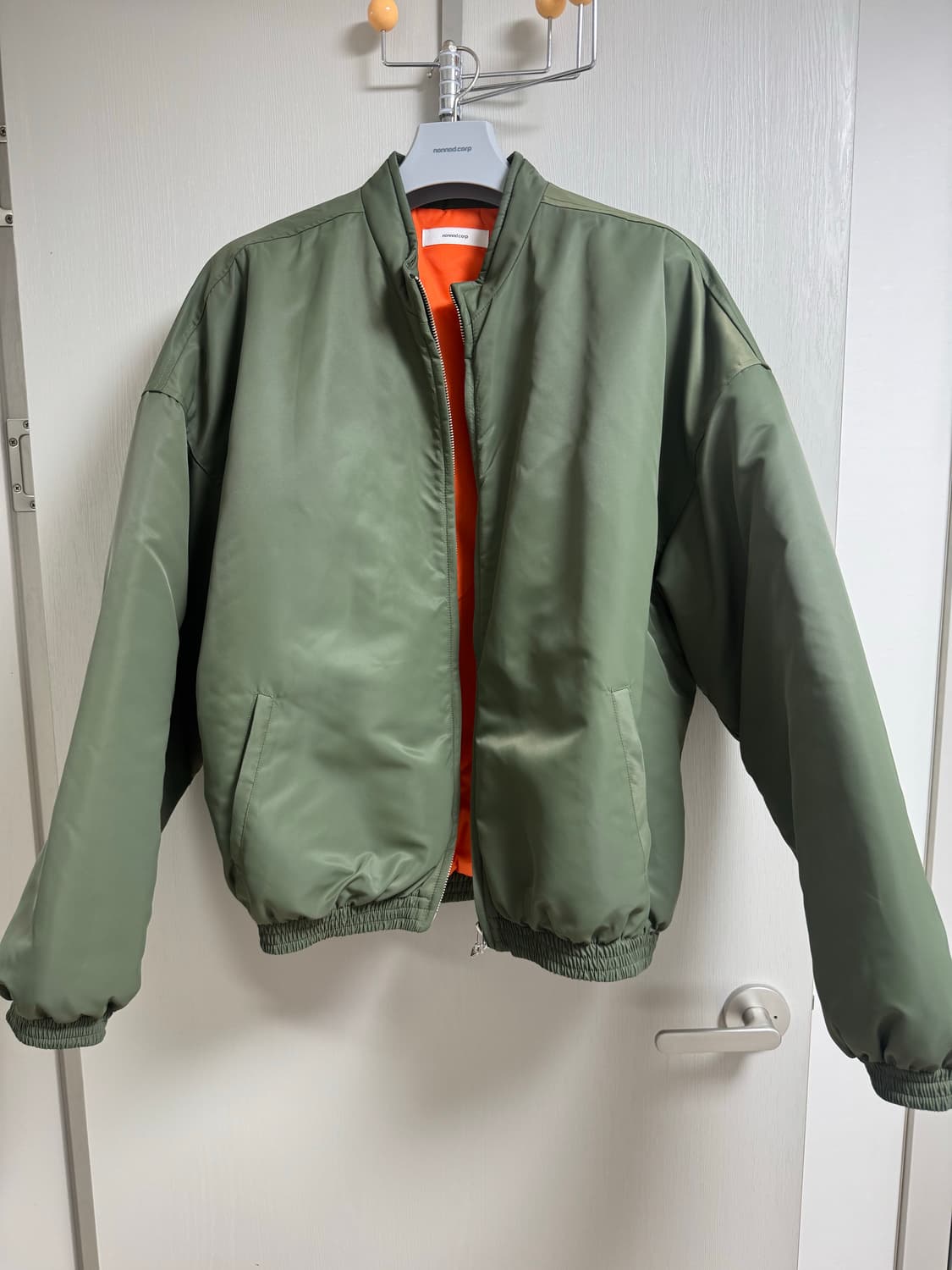 (os) 논노드 러스터 봄버 재패니스 새틴 카키 상품이미지1